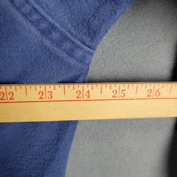 Gander Mountain Flannel Shirt Mens Large Blue Chamois Cloth Cotton Button Up - Picture 7 of 8